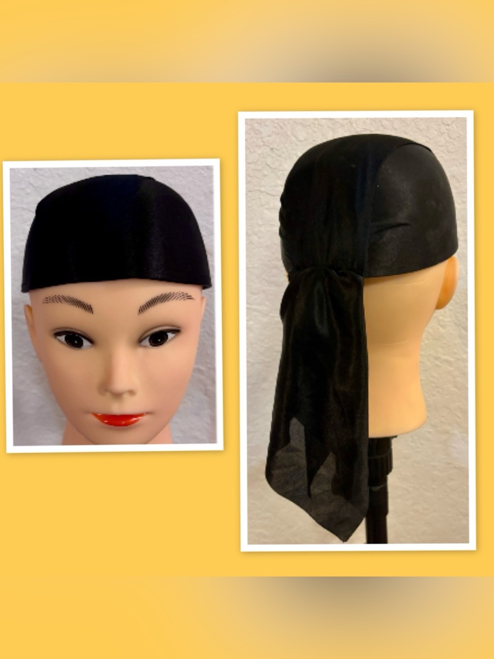 Pirate Scarf Hat  ~  Black  Halloween Cosplay Cap
